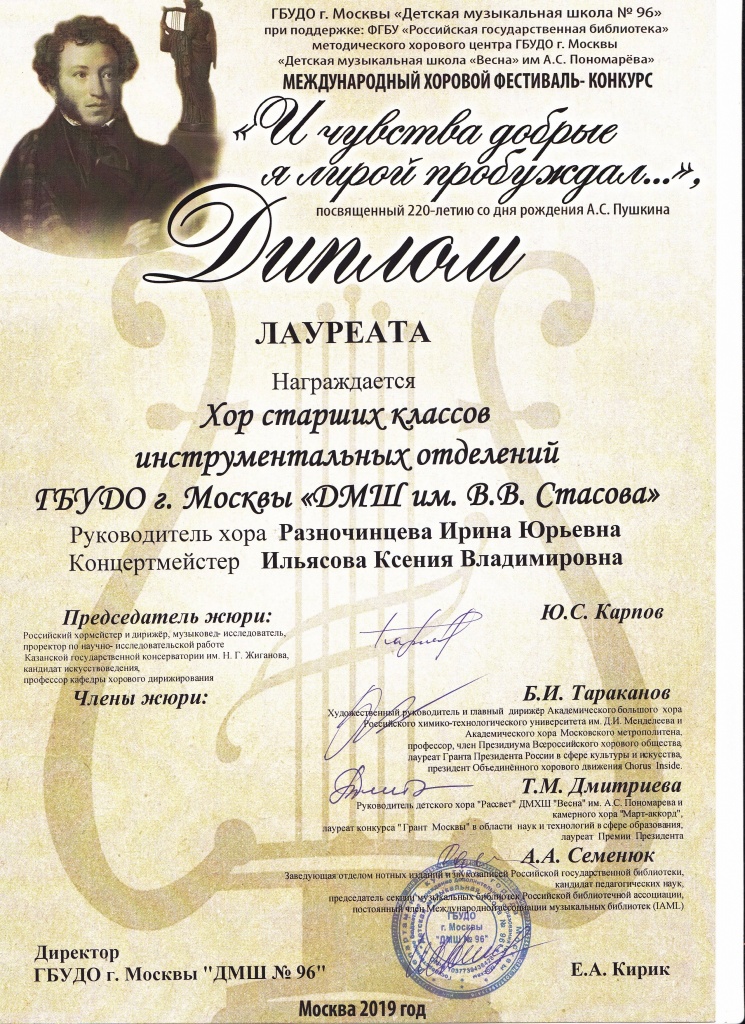 Дипломы 2019