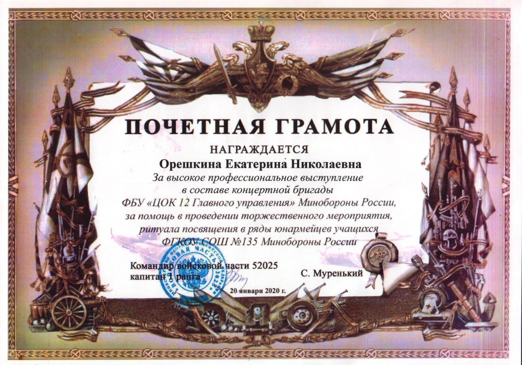 Благодарности 2020